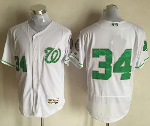 Nationals #34 Bryce Harper White Celtic Flexbase Authentic Collection Stitched MLB Jersey